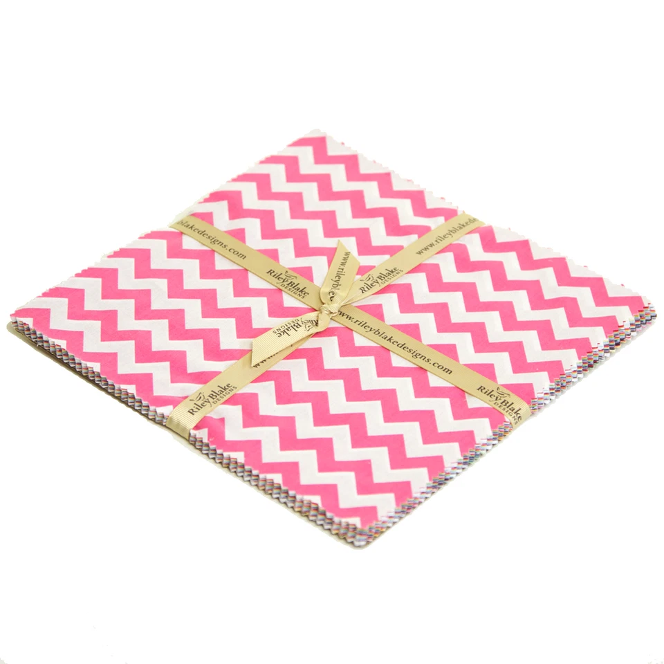 Chevron Small Chevron 10" Fabric Squares Stacker Bundle for Riley Blake, 24 pcs - Image 1 of 1