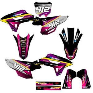 2021-2023 CRF 450 RX SURGE kit de gráficos púrpura Senge compatible con Honda - Imagen 1 de 10