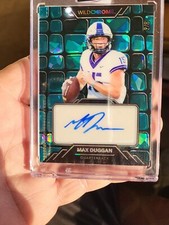 MAX DUGGAN 2023 WILD CARD CHROME WILDGLASS AQUA CRYSTAL AUTO #2/8 CHARGERS RC QB