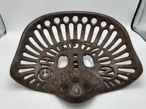 Vintage/Antique Canton Chieftain Cast Iron Tractor Seat Farm Implement 16" - Picture 1 of 14