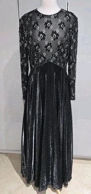 Vintage Victor Costa By Nahdree Formal Gown In Black Women's Size 12 - Image 1 of 4