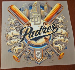 San Diego Padres Colorful 8" DTF Heat Transfer Iron On FREE Shipping (C1/6) - Picture 1 of 1