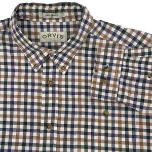 Camicia uomo ORVIS XL manica lunga bottoni cotone gingham tradizioni sportive - Foto 1 di 9