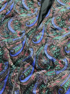 Tanjay Floral Crushed Velvet Open Front Suit Blazer Preppy Artsy Size 6 - Bild 1 von 5