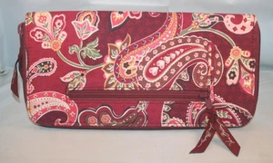 Vera Bradley Zip Travel Organizer Wallet Piccadilly Plum Passport Holder - Picture 1 of 5