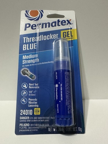 Permatex 24010 OEM Threadlocker Blue Medium Strength 1/4