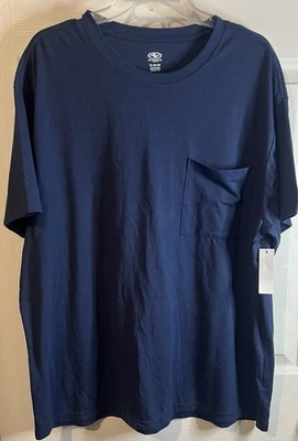 Athletic Works Men’s Pocket T-Shirt Navy Blue Size XL (46–48) New - Image 1 of 4