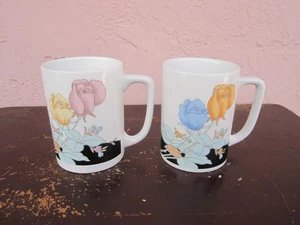 2 Finest Ceramics Coffee Mug Cup Black White Floral 8 Oz For Sale!!! - Picture 1 of 6