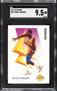 1991-92 Skybox Earvin Magic Johnson Card #137 SGC 9.5 Mint Lakers Basketball - Picture 1 of 2