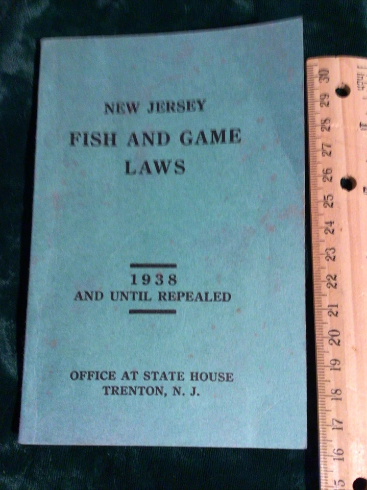 Vintage 1938 New Jersey Fish & Game Laws - Trenton - Manual Booklet - Image 1 of 4
