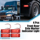 Przednie tylne światło obrysowe boczne 8 LED 3,94" do przyczepy ciężarowej van czerwone (zestaw 4 szt.)