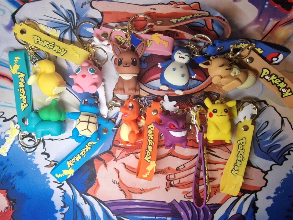 Pokemon 3D Keychain Keyring Bag Accessory Pikachu Squirtle Charmander Psyduck - Image 1 of 1