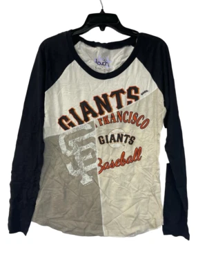 Touch by Alyssa Milano Women San Francisco Giants Long Sleeve Raglan White-Small - Image 1 of 4