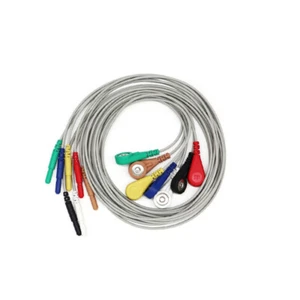 Unviersal DIN 1.5mm ECG/EKG Holter Cable Lead/TPU Cable snap 7-lead 3ft - Picture 1 of 9