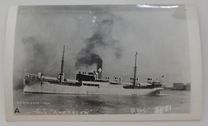 Vaporera de vapor ANDERSON foto real postal RPPC United Fruit Company - Imagen 1 de 2