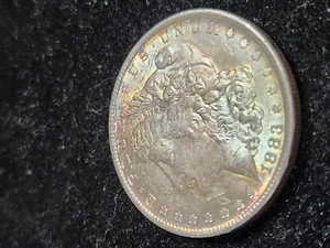 1883 o Morgan Silver Dollar Originally Toned * nice eye appeal * - Picture 1 of 6