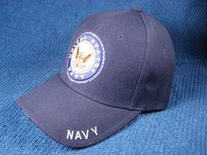 NUEVO Gorra de Béisbol/Bola de Béisbol Azul Bordado Marina de los Estados Unidos AZUL - NUEVO - Imagen 1 de 4