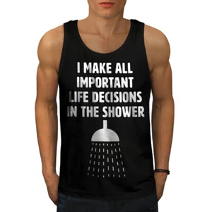 Wellcoda Life Decisions Joke Shower Mens Tank Top - Imagen 1 de 22