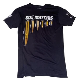 Grunt Style Size Matters T Shirt Mens Large Short Sleeve Crew Black Graphic NEW - Picture 1 of 8