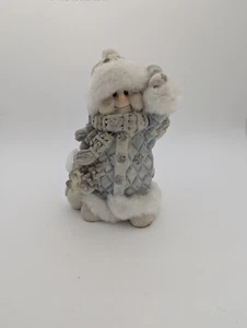 Vintage Snowman Figurine With Hat Ringing Bell - Picture 1 of 11