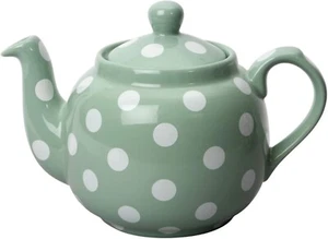 London Pottery Farmhouse Filter 4 Cup Teapot Green With White Spots - Picture 1 of 6