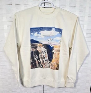 One Of These Days STOP Crewneck Sweatshirt Beige Size Small Sold Out - Picture 1 of 3