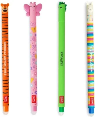 LEGAMI - 4er Set Gel-Radierstifte, Erasable Pen, Stifte mit radierbarer Tinte