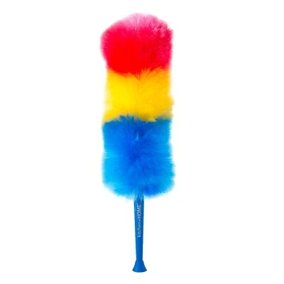 KITCHEN + HOME Static Duster - 23" Inch Rainbow Feather Duster Electrostatic Attracts Dust