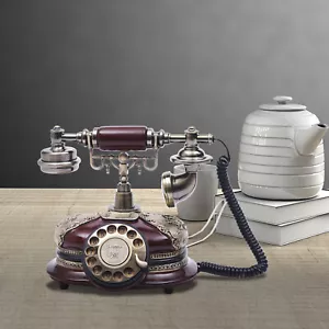 Telefono vintage rotante stile vittoriano europeo anni 60 scrivania quadrante telefono - Foto 1 di 12