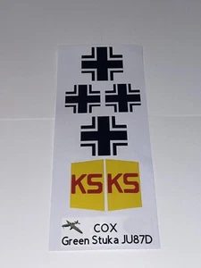 JU87D Stuka Decals Green Airplane Sticker Set (Replica) 049 Cox - Picture 1 of 1