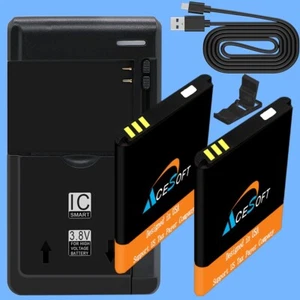 2 x 2150mAh Battery Charger Cable Foldin Bracket f T-Mobile CAT S22 Flip Phone - Picture 1 of 8