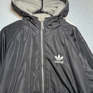 Bomber uomo Adidas reversibile nero/verde con cappuccio vintage anni 90 taglia large - Foto 1 di 14