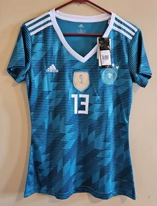 Adidas #13 Muller Women's Germany Away Football Soccer Jersey NWT 2018/19 - Picture 1 of 7