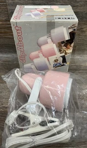 VTG 80’s Ertl Clip About Cottage Core Pop Cotton Candy Pink Clip On Light Lamp - Picture 1 of 10