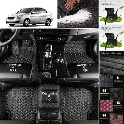For Hyundai Accent Car Floor Mats Auto Carpets All Weather Waterproof Foto 1 de 4