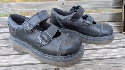 De Colección Años 90 Dr Martens Amanda - Plataforma Estilo Wednesday Adams - Mary Jane - Talla 6 Foto 1 de 4