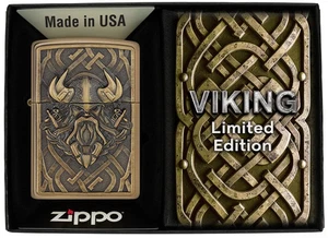 Zippo Wikinger Viking Limited Edition Messing Gebürstet Feuerzeug - 2008143 - Bild 1 von 6