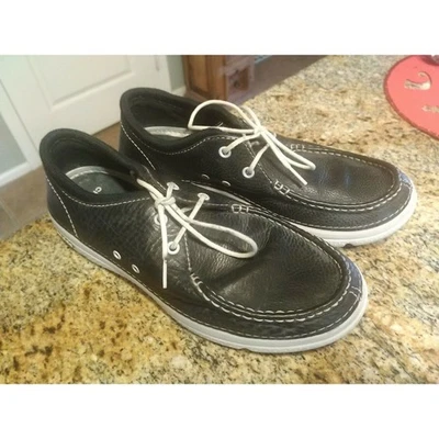 Zapatos mocasines CROCS Cove para barco talla 10 negros con cordones 11488 Foto 1 de 4