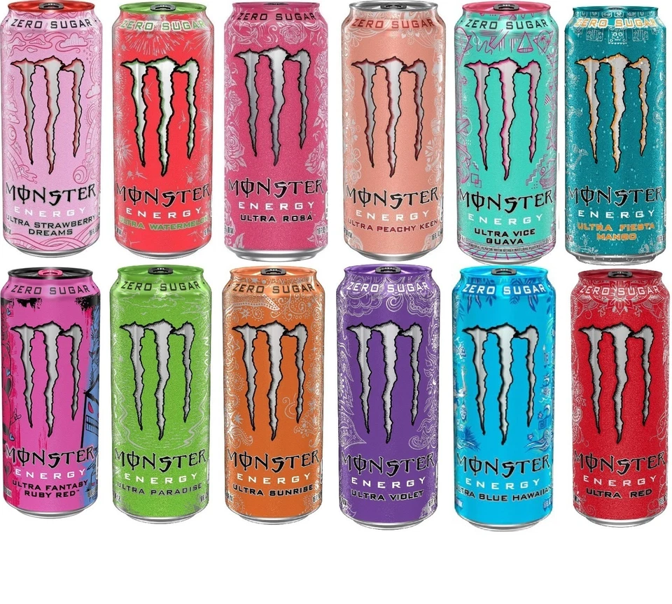 Bebidas Monster Zero Ultra Energy, TODOS LOS SABORES. Paquete de 16 oz - 12, prueba un paquete de variedad Foto 1 de 1