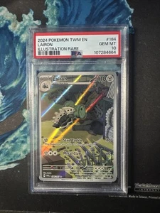 Pokemon TCG Lairon 184/167 Twilight Masquerade Illustration Rare - PSA 10 - Picture 1 of 2