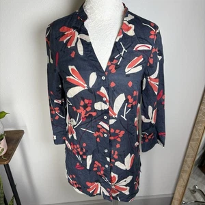 Monsoon Damen Blumenmuster Knopfleiste Tunika Cover Größe UK 10/US ~ 6 - Bild 1 von 13