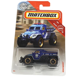 NEW Matchbox Metal ROAD RAIDER MBX Rescue Police 2018 Blue 77/125 Sent In Box - Picture 1 of 6