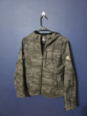 Zero X Posur Evalution Captured Black Zip Snap Faux Fur Lined Pockets Coat Sz M - Image 1 of 3