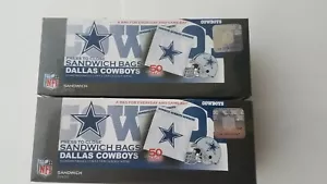CONFEZIONE DA 2 SACCHETTI SANDWICH DALLAS COWBOYS PRESSA PER CHIUDERE 50 SACCHETTI EA.ORIGINALE TOTALE 100 - Foto 1 di 3