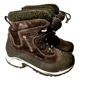 Columbia Bugaboot Boots youth Girls 4 Brown suede Waterproof winter snow - Picture 1 of 9