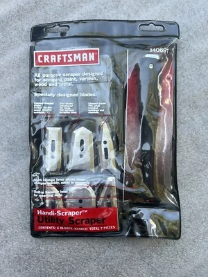 Cuchillo utilitario vintage Craftsman Handi-Scraper 40691 hecho en EE. UU. con 6 hojas Foto 1 de 2