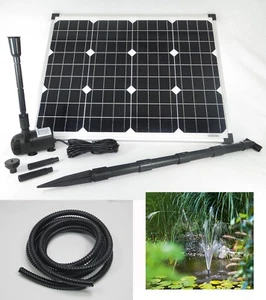 50W SOLAR TEICHPUMPE + SCHLAUCH TAUCHPUMPE SOLARPUMPE GARTENTEICHPUMPE TEICH NEU - Bild 1 von 8