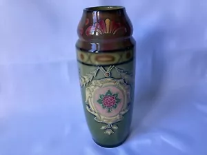 Jarrón Royal Bonn, Franz Anton Mehlem c 1890-1920, pintado a mano, 10 pulgadas - Imagen 1 de 7