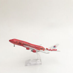 20cm Diecast Alloy Malaysia Red Flower 747 Airlines Model 1/200 Scale