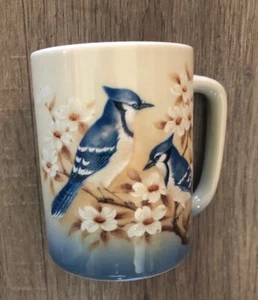 Otagiri Japan Blue Jay Coffee Mug Tea Cup Wildlife Birds Excellent Condition - Picture 1 of 5